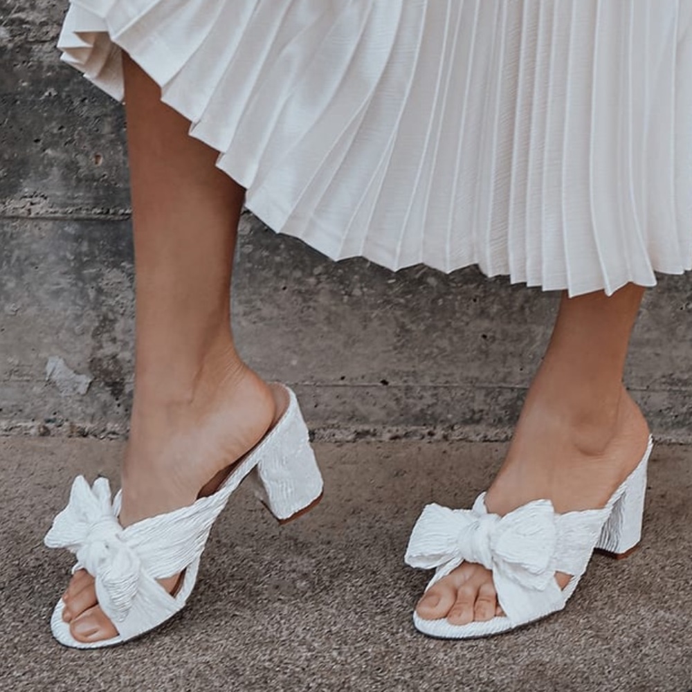 Dorothea Ivory Knotted High Heel Sandals